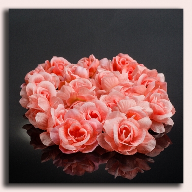 Róża główka 12 szt 4 cm Coral